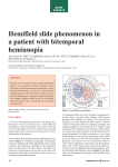 Hemifield slide phenomenon in a patient with bitemporal hemianopia