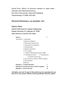 Electrical Resistance: an atomistic view