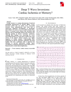 Deep T-Wave Inversions: Cardiac Ischemia or Memory?