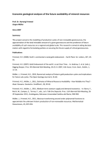 Economic geological analyses of the future availability