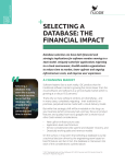 selecting a database: the financial impact