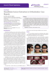 Mandibular Incisor Extraction in Orthodontics: Case Reports