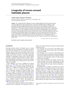 Longevity of moons around habitable planets