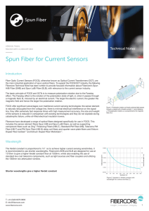 Spun Fiber for Current Sensors