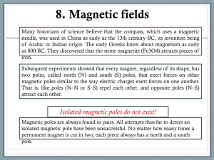 8. Magnetic fields