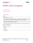 ESMO 2016 Scientific Meeting Report Immunotherapy in Cancer