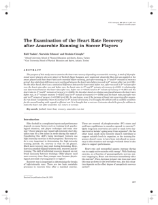 The Examination of the Heart Rate Recovery after Anaerobic