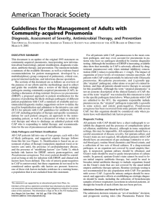 Guidelines for the Management of Adults with Community