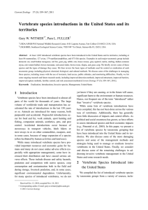 Vertebrate species introductions in the United States and its territories