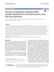 Retrovirus Integration Database (RID): a public database for