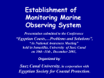 Establishment of Monitoring Marine Observing System