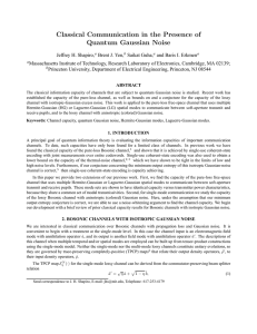 Classical Communication in the Presence of Quantum Gaussian Noise