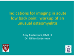 Indications for imaging in acute low back pain