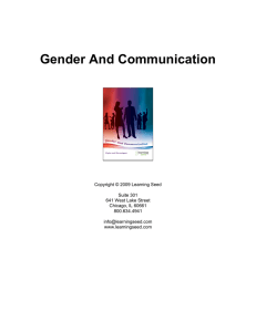 Gender And Communication