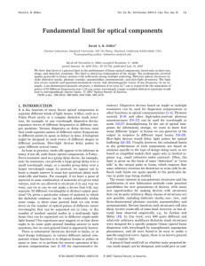 Fundamental limit for optical components