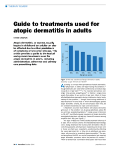 Guide to treatments used for atopic dermatitis in adults