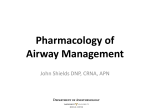 Pharmacology of Airway Management