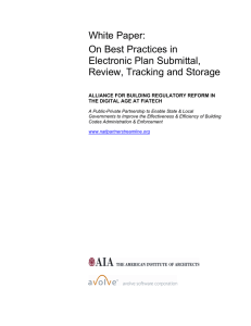White Paper: On Best Practices in Electronic Plan Submittal, Review
