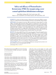 Safety and efficacy of Photorefractive Keratectomy (PRK) for myopia