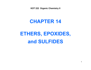 Ethers, Epoxides and Sulfides