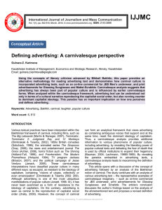 Defining advertising: A carnivalesque perspective