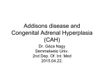 Addisons disease and Congenital Adrenal Hyperplasia (CAH)
