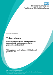 clinical diagnosis and management of tuberculosis, and measures