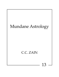 13 Mundane Astrology