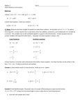 Linear Relation and Function Notes