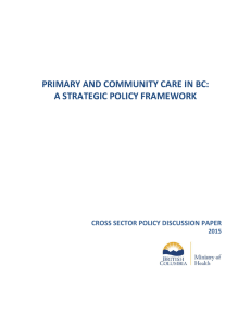 Primary and Community Care in BC - Health