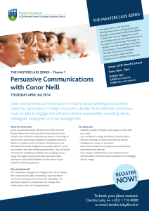 Persuasive Communications with Conor Neill