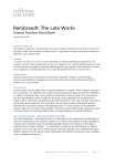 Rembrandt: The Late Works - Science Teachers Word Bank