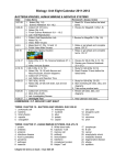 Biology: Unit One Calendar