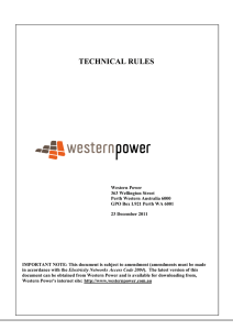 Western Power`s Technical Rules