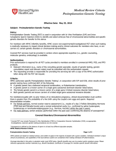 Medical Review Criteria Preimplantation Genetic Testing