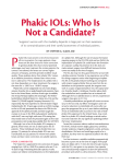 Phakic IOLs: Who Is Not a Candidate?