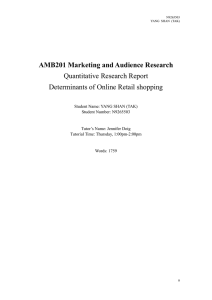 AMB201 Marketing and Audience Research