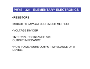 PHYS - 321 ELEMENTARY ELECTRONiCS
