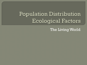 Population Distribution Ecological Factors