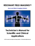 RESONANT FIELD IMAGING™ Technician`s Manual for Scientific