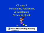 Chapter 3 Personality, Perception, and Attribution Authors???