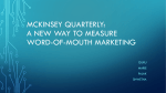 Mc Kinsley quarterly A New way to measure word-of
