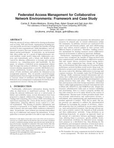 Federated Access Management for Collaborative Network