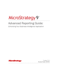 MicroStrategy Advanced Reporting Guide
