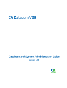 CA Datacom/DB Database and System Administration Guide