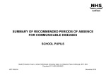 Absence - Communicable Diseases