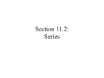 Section 11.2: Series