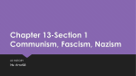 Chapter 12-Section 1 Communism, Fascism, Nazism