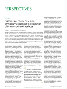 Principles of neural ensemble physiology underlying the operation