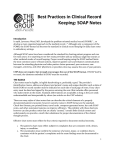 Best Practices in Clinical Record Keeping: SOAP Notes